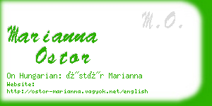 marianna ostor business card